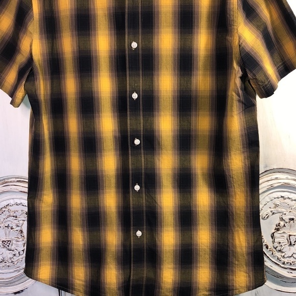 Men’s Bixby Nomad Made in India Slim Cut Short Sleeve Button Down Shirt Size L - Picture 3 of 11